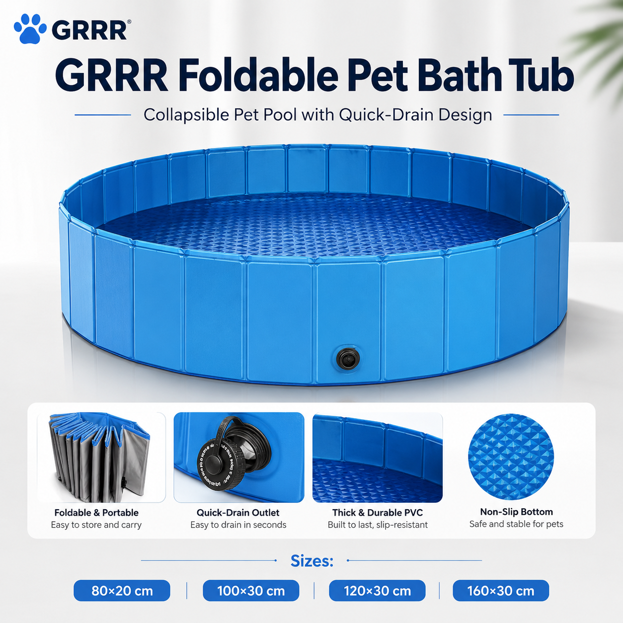 Foldable Dog Bath Tub