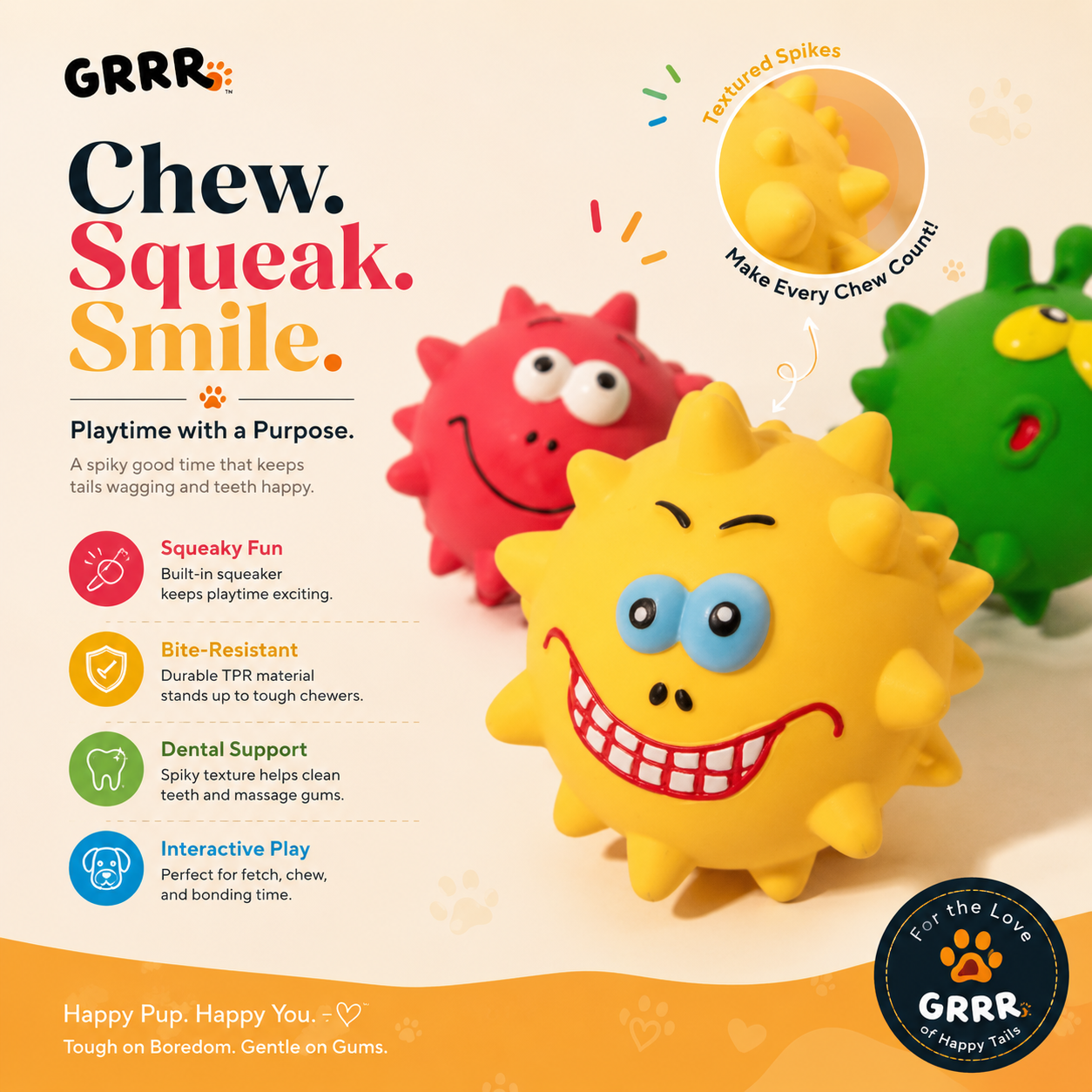 GRRR Squeaky Chew Toy