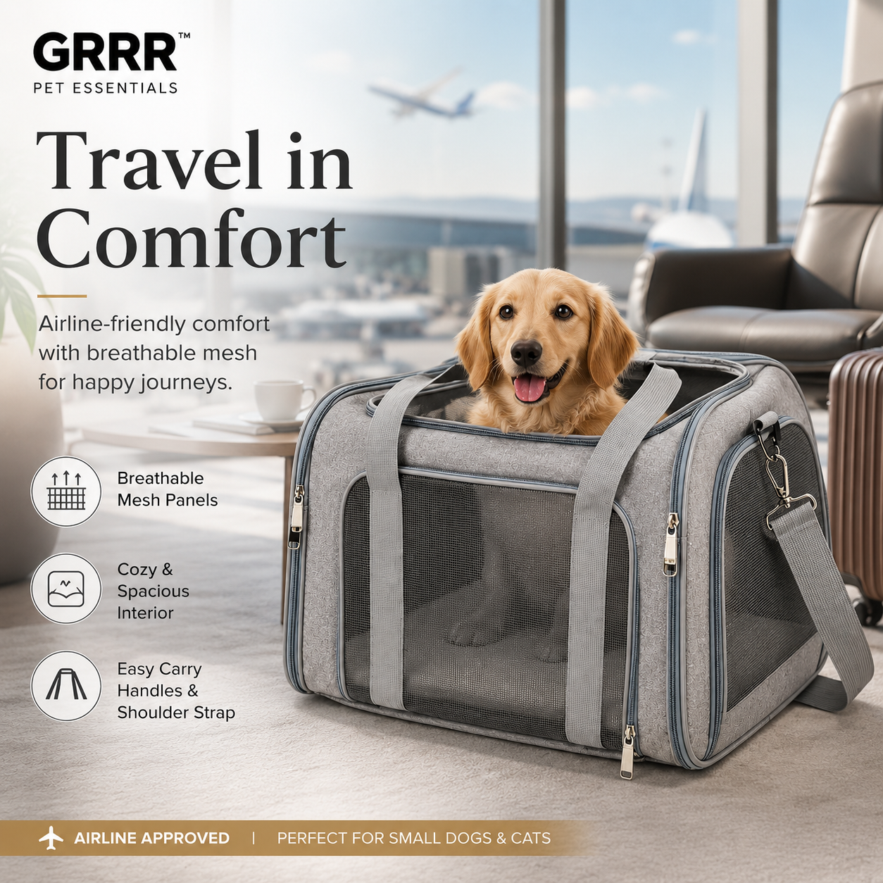 GRRR Pet Travel Carrier Bag