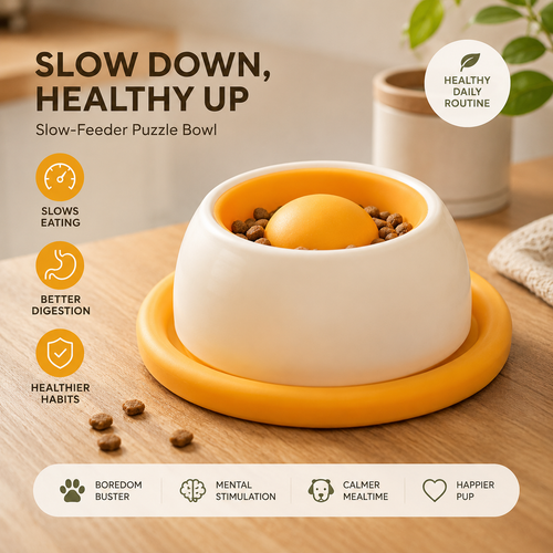 Slow Feeder Puzzle Bowl