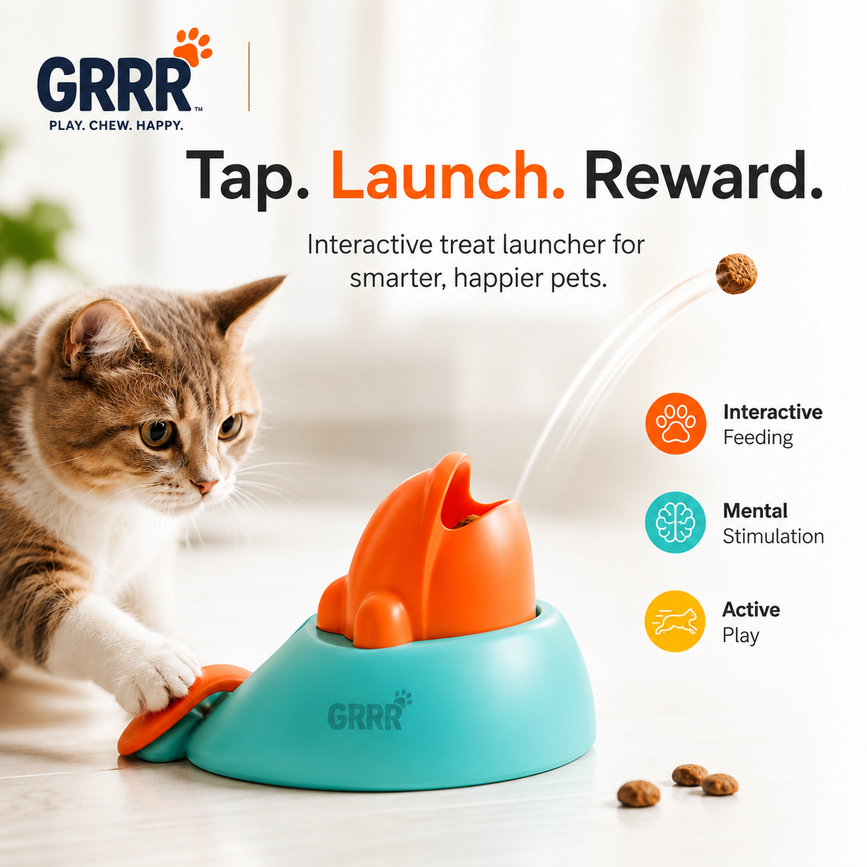 Interactive Treat Launcher Toy
